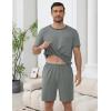 Ekouaer Mens Pajamas Sets Shorts Soft Short Sleeve Pjs Breathable Quick Dry Summer Sleepwear Casual Lounge Sets with Pockets(Sage Green)