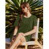 Ekouaer Swimsuit Coverup for Women 2026 Short Sleeve Bathing Suit Cover Ups Beach Summer T-Shirt Dresses with Pockets(Army Green)