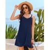 Ekouaer Swimsuit Coverup for Women Sleeveless Bathing Suit Cover Up 2026 Twisted Tank Beach Summer Dress A-line Sundress(Navy Blue)