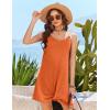 Ekouaer Swimsuit Coverup for Women Sleeveless Bathing Suit Cover Up 2026 Twisted Tank Beach Summer Dress A-line Sundress(Orange)