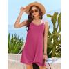 Ekouaer Swimsuit Coverup for Women Sleeveless Bathing Suit Cover Up 2026 Twisted Tank Beach Summer Dress A-line Sundress(Rose Red)