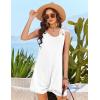 Ekouaer Swimsuit Coverup for Women Sleeveless Bathing Suit Cover Up 2026 Twisted Tank Beach Summer Dress A-line Sundress(White)