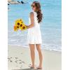 Ekouaer Swimsuit Coverup for Women Sleeveless Bathing Suit Cover Up 2026 Twisted Tank Beach Summer Dress A-line Sundress(White)