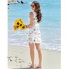 Ekouaer Swimsuit Coverup for Women Sleeveless Bathing Suit Cover Up 2026 Twisted Tank Beach Summer Dress A-line Sundress(White Floral)