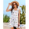 Ekouaer Swimsuit Coverup for Women Sleeveless Bathing Suit Cover Up 2026 Twisted Tank Beach Summer Dress A-line Sundress(White Floral)