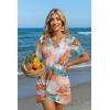 Ekouaer Women’s Coverup Short Sleeve Swimsuit Cover Ups 2026 Summer Bathing Suit Cover Twisted Cover Up Dress S-2XL(Tie Dye Watercolor)