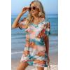 Ekouaer Women’s Coverup Short Sleeve Swimsuit Cover Ups 2026 Summer Bathing Suit Cover Twisted Cover Up Dress S-2XL(Tie Dye Watercolor)