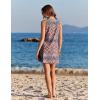 Ekouaer Womens Swimsuit Cover Up Pleated Front Bathing Suit Coverups 2026 Casual Tank Beach Dress with Pockets S-2XL(Boho Printing)
