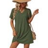 Ekouaer Women’s Coverup Short Sleeve Swimsuit Cover Ups 2026 Summer Bathing Suit Cover Twisted Cover Up Dress S-2XL(Army Green)