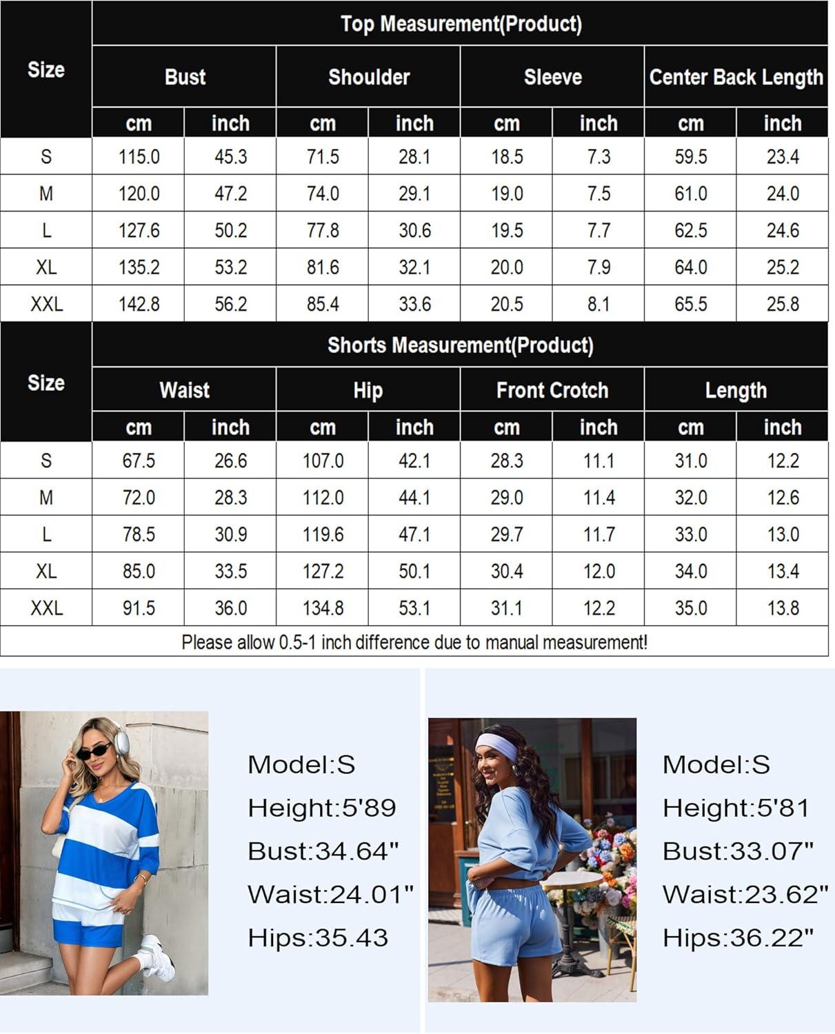 imageEkouaer Two Piece Sets for Women Summer Lounge Sets 2026 Striped Shirts and Shorts Set Oversized Matching OutfitLight Green Combo