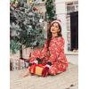 Ekouaer Christmas Onesie Fleece Long Sleeve Adult One Piece Pajamas for Women Zipper Pjs with Pocket S-XXL(Reindeer Red)