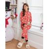 Ekouaer Christmas Onesie Fleece Long Sleeve Adult One Piece Pajamas for Women Zipper Pjs with Pocket S-XXL(Reindeer Red)