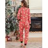 Ekouaer Christmas Onesie Fleece Long Sleeve Adult One Piece Pajamas for Women Zipper Pjs with Pocket S-XXL(Reindeer Red)