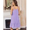 Ekouaer Cotton Nightgowns for Women Sleeveless Night Gown Lace Sleep Dress Button Night Shirt Victorian Nightdress(Purple)