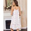 Ekouaer Cotton Nightgowns for Women Sleeveless Night Gown Lace Sleep Dress Button Night Shirt Victorian Nightdress(White Pink Floral)