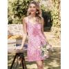 Ekouaer Cotton Nightgowns for Women Sleeveless Night Gown Tank Sleepshirts Racerback Sleep Dress Spaghetti Strap Chemise(Floral Pink)