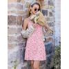 Ekouaer Cotton Nightgowns for Women Sleeveless Night Gown Tank Sleepshirts Racerback Sleep Dress Spaghetti Strap Chemise(Floral Pink)
