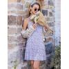Ekouaer Cotton Nightgowns for Women Sleeveless Night Gown Tank Sleepshirts Racerback Sleep Dress Spaghetti Strap Chemise(Floral Purple)