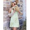 Ekouaer Cotton Nightgowns for Women Sleeveless Night Gown Tank Sleepshirts Racerback Sleep Dress Spaghetti Strap Chemise(Green Floral)