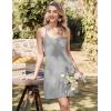 Ekouaer Cotton Nightgowns for Women Sleeveless Night Gown Tank Sleepshirts Racerback Sleep Dress Spaghetti Strap Chemise(Light Grey)