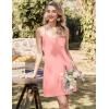 Ekouaer Cotton Nightgowns for Women Sleeveless Night Gown Tank Sleepshirts Racerback Sleep Dress Spaghetti Strap Chemise(Pink)