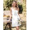 Ekouaer Cotton Nightgowns for Women Sleeveless Night Gown Tank Sleepshirts Racerback Sleep Dress Spaghetti Strap Chemise(White)