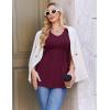 Ekouaer Maternity Shirts 3 Packs Flying Short Sleeve Maternity Tops V Neck T-Shirt Pregnancy Clothes S-XXL(Red/Grey/Caramel)