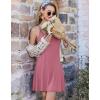 Ekouaer Nightgowns for Women Bamboo Viscose Night Gown Sleeveless Sleep Dress Racerback Spaghetti Strap Chemise Sleepwear(Deep Pink)
