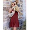 Ekouaer Nightgowns for Women Bamboo Viscose Night Gown Sleeveless Sleep Dress Racerback Spaghetti Strap Chemise Sleepwear(Deep Red)