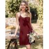 Ekouaer Nightgowns for Women Bamboo Viscose Night Gown Sleeveless Sleep Dress Racerback Spaghetti Strap Chemise Sleepwear(Deep Red)