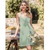 Ekouaer Nightgowns for Women Bamboo Viscose Night Gown Sleeveless Sleep Dress Racerback Spaghetti Strap Chemise Sleepwear(Light Green)