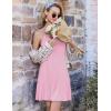 Ekouaer Nightgowns for Women Bamboo Viscose Night Gown Sleeveless Sleep Dress Racerback Spaghetti Strap Chemise Sleepwear(Light Pink)