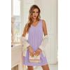 Ekouaer Nightgowns for Women Bamboo Viscose Night Gown Sleeveless Sleep Shirts Tank Sleep Dress V-neck Sleepwear(Purple)