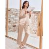 Ekouaer Satin Pajama Set Long Sleeve Button Down Pj Sets Ruffle Silk Valentine Pajamas for Women(Champagne)