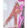Ekouaer Satin Pajama Set Long Sleeve Button Down Pj Sets Ruffle Silk Valentine Pajamas for Women(Christmas-santa Printed Pjs)