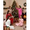Ekouaer Satin Pajama Set Long Sleeve Button Down Pj Sets Ruffle Silk Valentine Pajamas for Women(White)