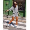 Ekouaer Two Piece Sets for Women Summer Lounge Sets 2026 Striped Shirts and Shorts Set Oversized Matching Outfit(Grey)