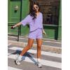 Ekouaer Two Piece Sets for Women Summer Lounge Sets 2026 Striped Shirts and Shorts Set Oversized Matching Outfit(Lilac)