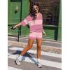 Ekouaer Two Piece Sets for Women Summer Lounge Sets 2026 Striped Shirts and Shorts Set Oversized Matching Outfit(Pink Combo)