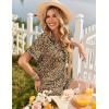 Ekouaer Womens Pajama Sets Button Up Summer Cute Pjs 2 Piece Short Sleeve Sleepwear Lounge Set S-XXL(Brown Leopard)