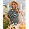 Ekouaer Womens Pajama Sets Button Up Summer Cute Pjs 2 Piece Short Sleeve Sleepwear Lounge Set S-XXL(Gray With Star)