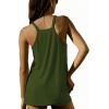 Ekouaer Womens Two Piece Lounge Sets Cami Short Set Soft V Neck Athletic Clothes Summer Matching Outfits(Army Green)