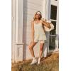 Ekouaer Womens Two Piece Lounge Sets Cami Short Set Soft V Neck Athletic Clothes Summer Matching Outfits(Light Brown)