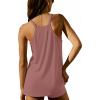 Ekouaer Womens Two Piece Lounge Sets Cami Short Set Soft V Neck Athletic Clothes Summer Matching Outfits(Purple-red)