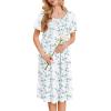 Floral Blue White