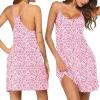 Ekouaer Cotton Nightgowns for Women Sleeveless Night Gown Tank Sleepshirts Racerback Sleep Dress Spaghetti Strap Chemise(Floral Pink)