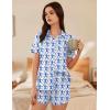 Ekouaer Pajama for Women Set Short Sleeve Button Down Pajamas Sets Soft Lounge Sets for Women Sleepwear PJS(Blue Monkey)