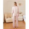 Ekouaer Silk Pajamas For Women 2 Piece Set Satin Pjs Long Sleeve Button Up Sleepwear Comfy Lounge sets(Champagne)