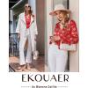 Ekouaer Silk Pajamas For Women 2 Piece Set Satin Pjs Long Sleeve Button Up Sleepwear Comfy Lounge sets(Red-christmas)