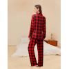 Ekouaer Womens Pajama Sets Button Down Pjs Sets Soft Long Sleeve Sleepwear Button Up Loungewear with Pockets, S-XXL(Black and Red Plaid)